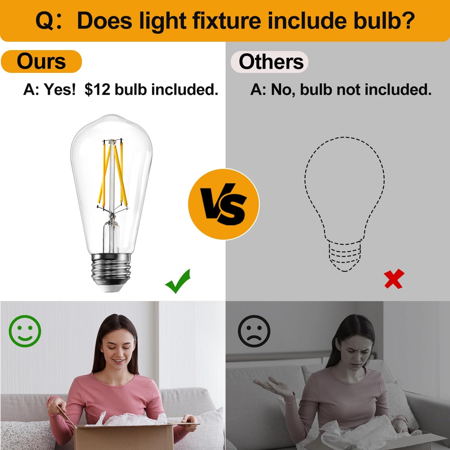 Industrial Semi Flush Mount Ceiling Light Brushed Nickel, 800 Lumen LED Bulb Included, Clear Glass Shade Ceiling Light Fixture, Farmhouse Light Fixture for Hallway Corridor Kitchen Bathroom Bedroom
