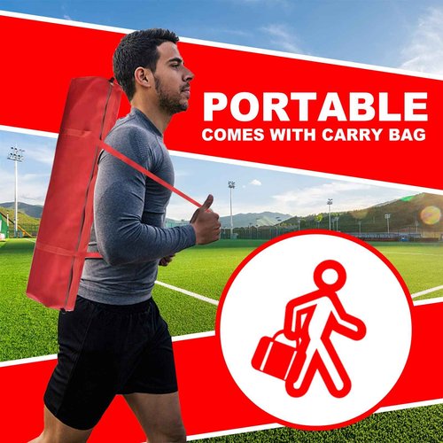 Sharellon Football Throwing Net - Heavy-Duty Portable Nylon Net with 3 Target Pockets - 6x6FT Football Goal Practice - Kids Quarterback Training Field & Home Backyard