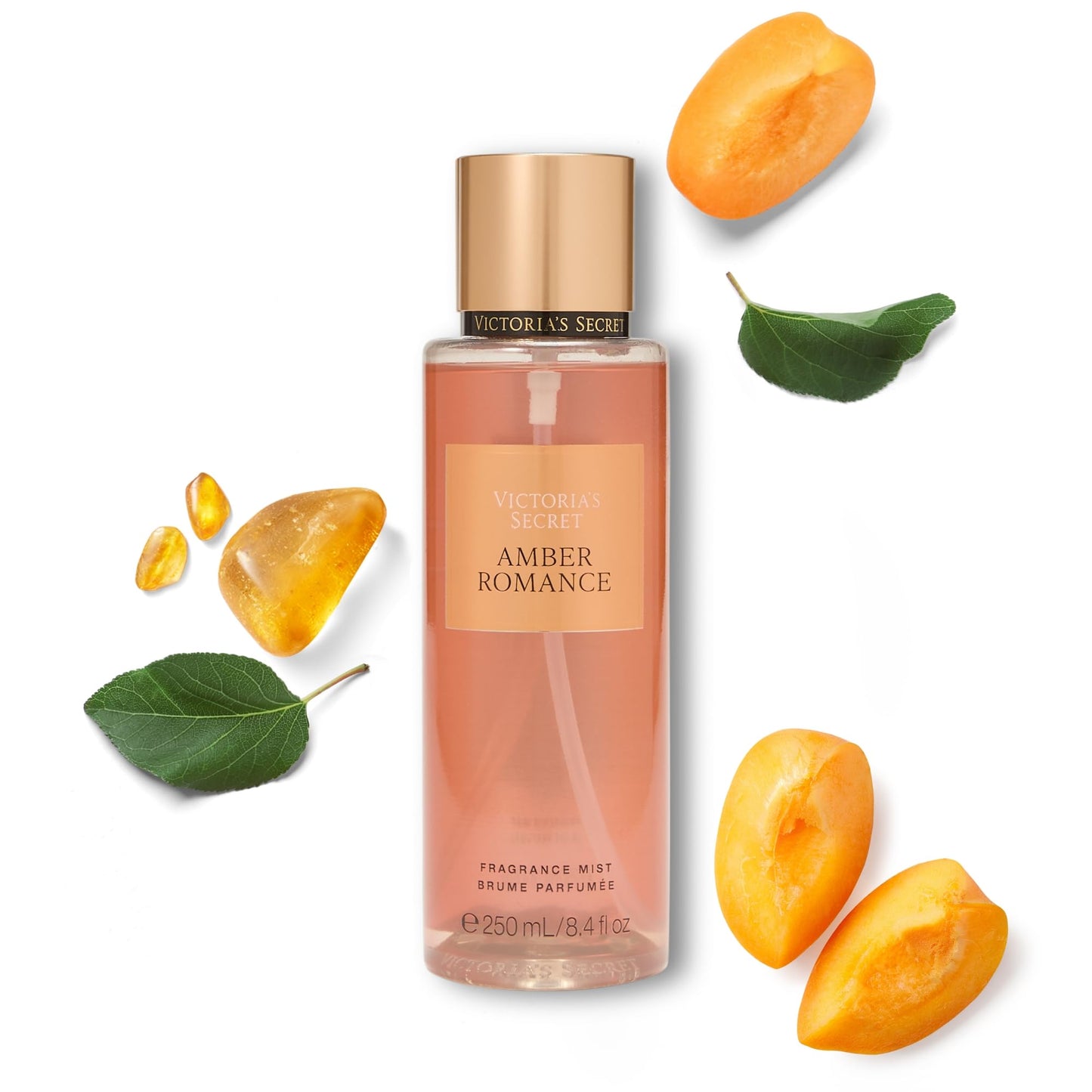 Victoria's Secret Amber Romance Body Mist for Women, Perfume with Notes of Sugar Kisses, Women’s Fragrance, 250 ml / 8.4 oz