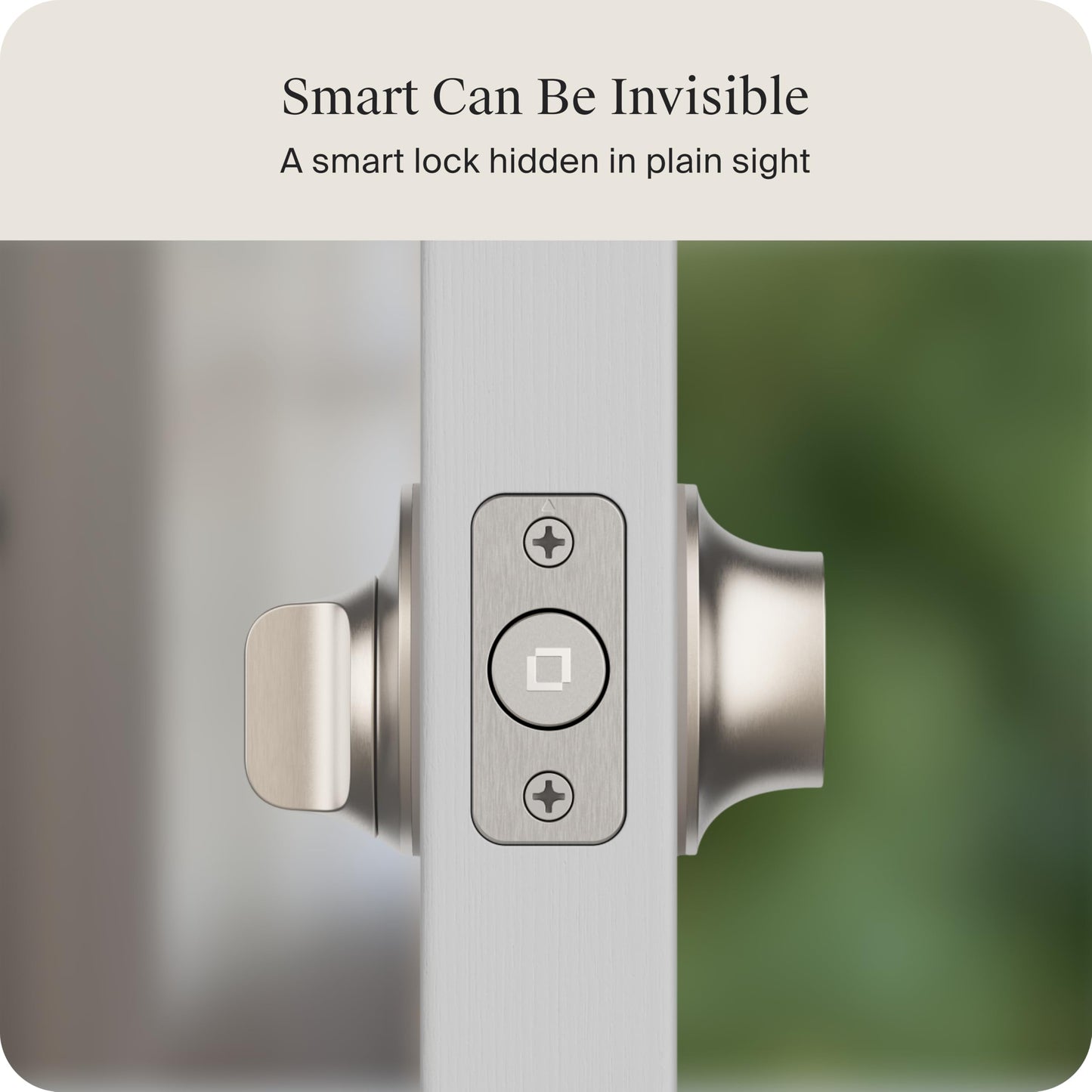 Level Lock Smart Lock - World's Smallest, Most Beautifully Designed Matter-Over-Thread Deadbolt - Level App for iOS & Android | Works with Apple Home (Satin Nickel)