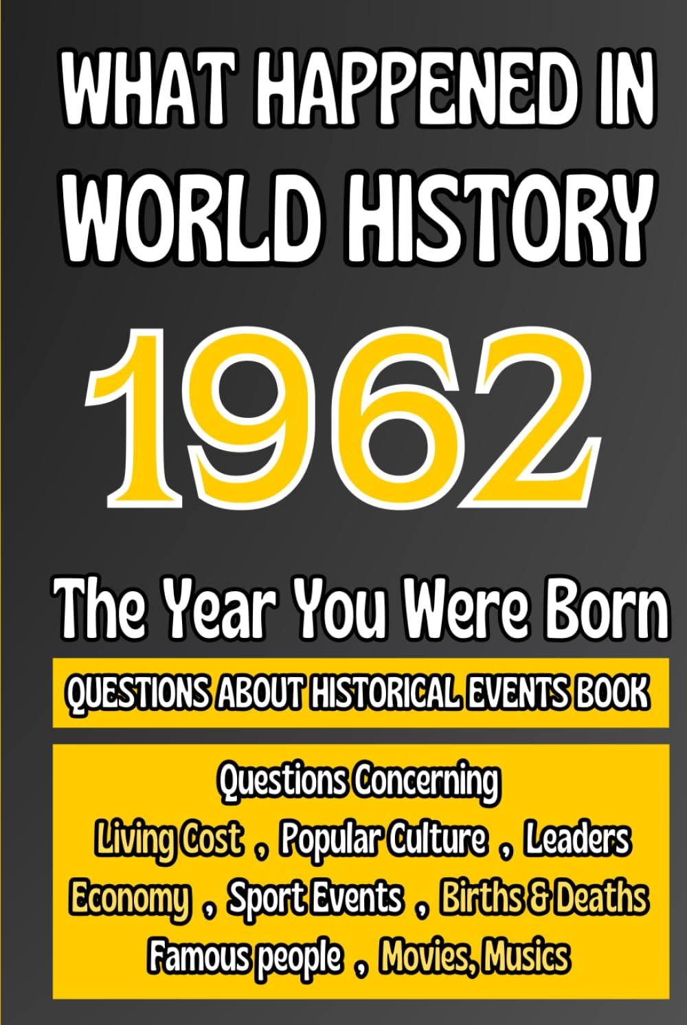 What Happened in World History 1962 The Year You Were Born: Unique Anniversary Gift for People Who Born in 1962 | All Major Historical Events | ... Culture,Famous People,Economy...)