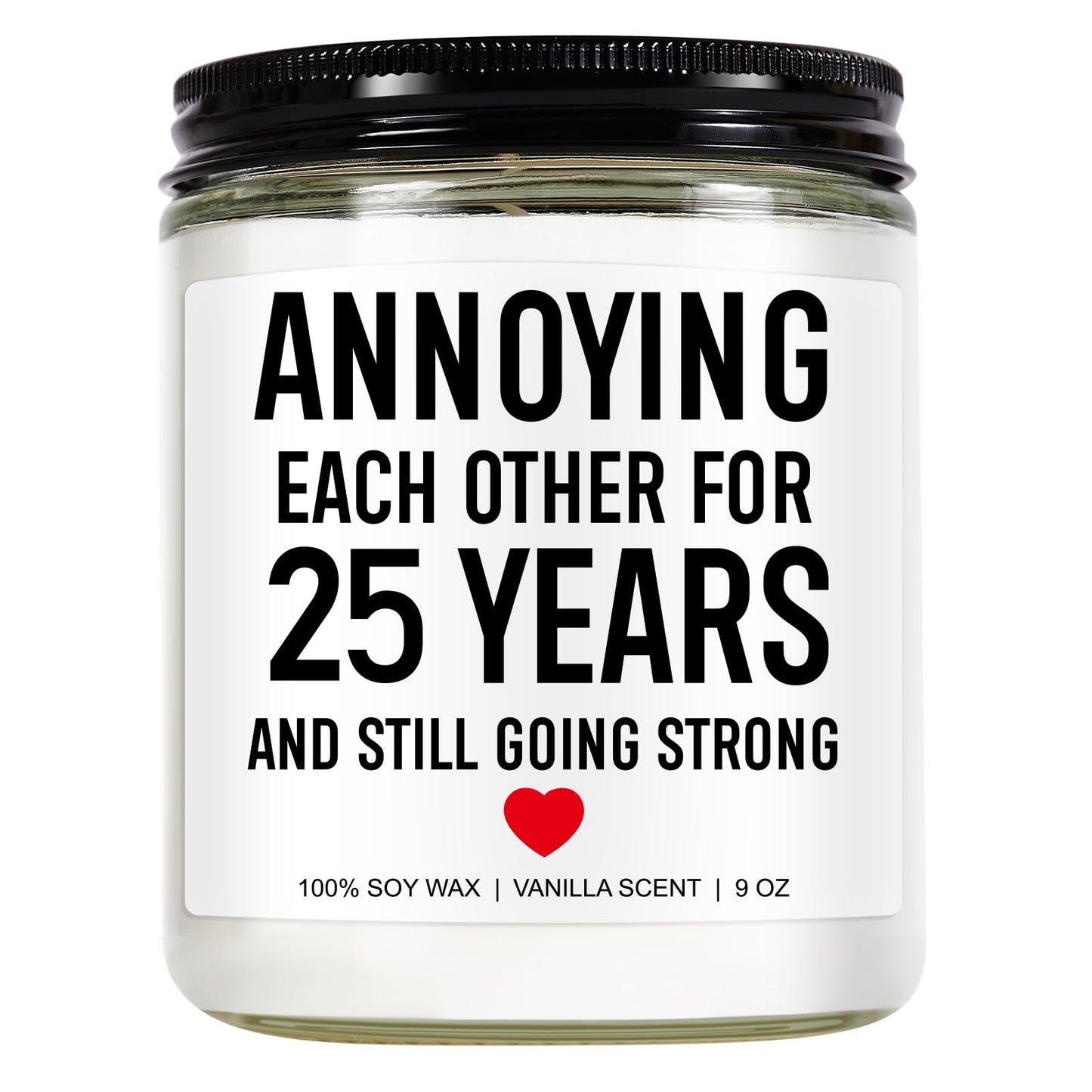 Younift Funny Scented Candle, 25th Anniversary, Gifts for Couple, 25th Wedding Anniversary Decorations, 25 Year Silver Anniv. Gifts for Husband, Wife, Him, Her, Women, Men, Friends, Parents