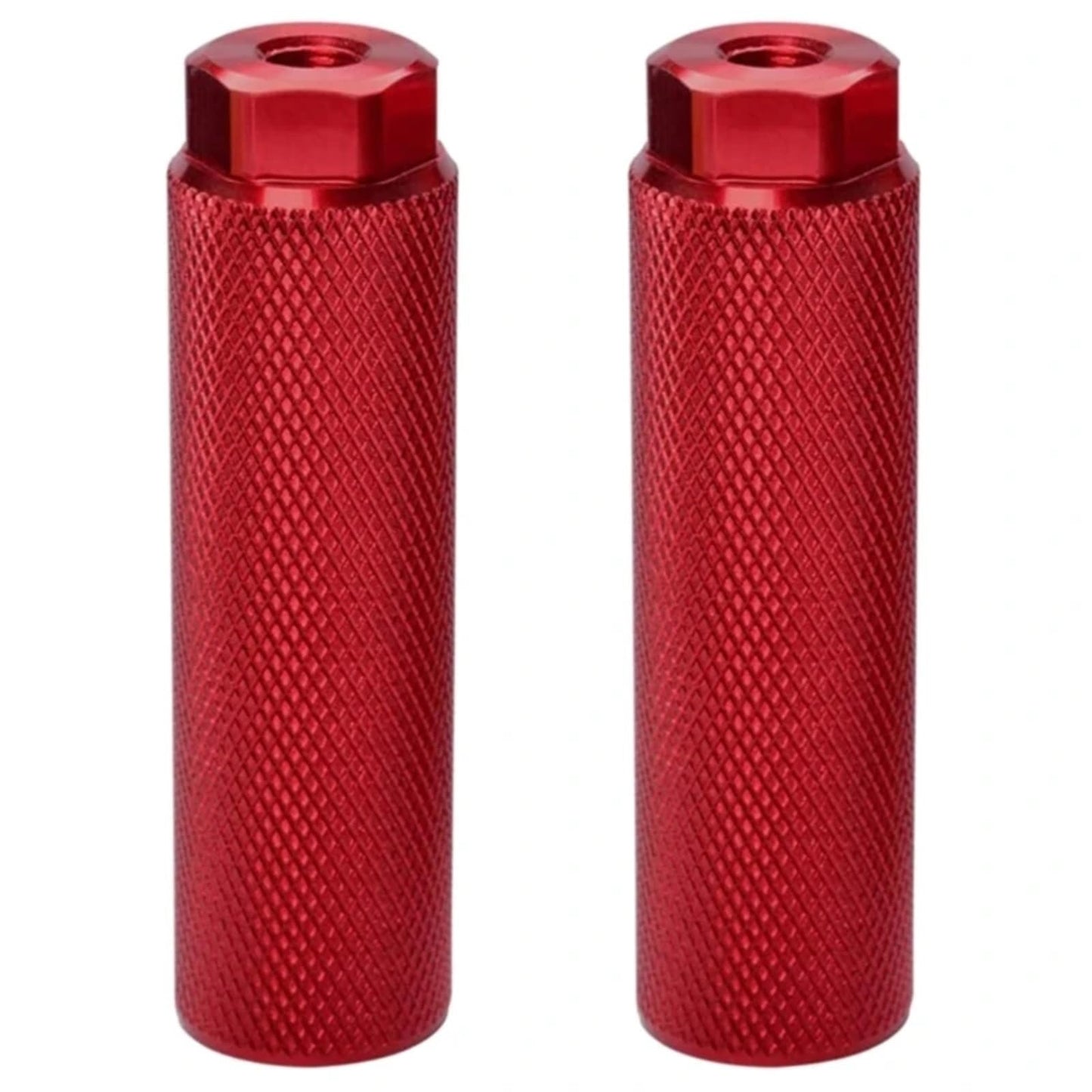 Bike Pegs 4 Pair Aluminum Alloy Bike Foot Pegs for Mountain BMX Bikes - Rear Foot Pedals for Stunt Riding, Kids & Adults For Universal Bike,Road Bike(Red)