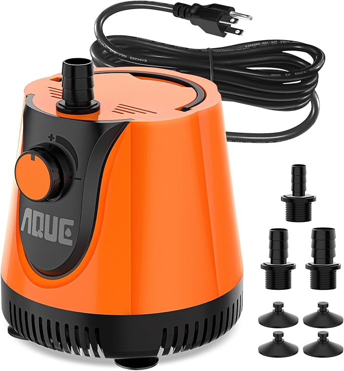AQUE 360° All-round Water Intake Submersible Pump. It is suitable for fish tanks, ponds, aquariums and hydroponic systems....