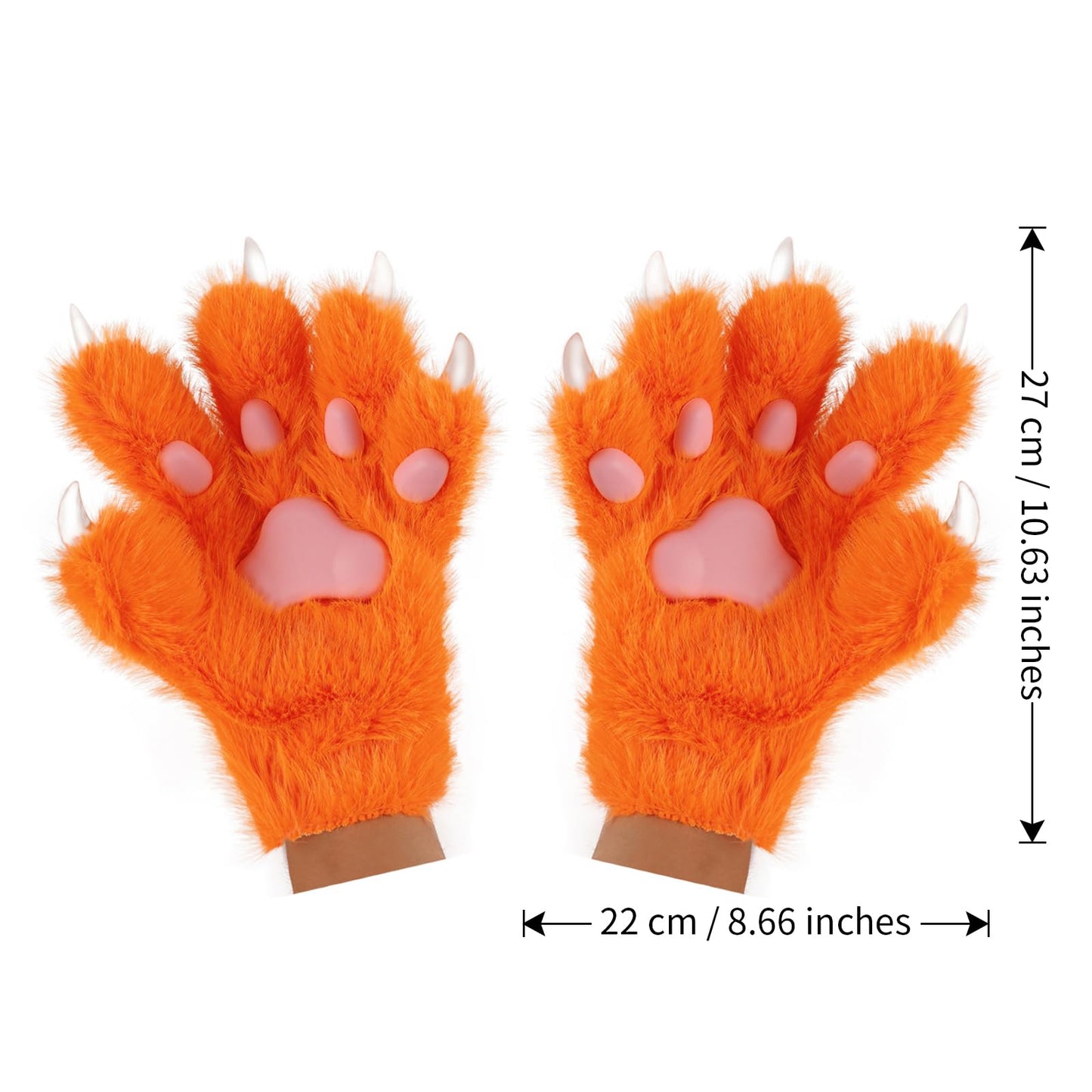 HAOAN Wolf Fox Tail Clip Ears and Gloves Set Halloween Christmas Fancy Party Costume Toys Gift for Women