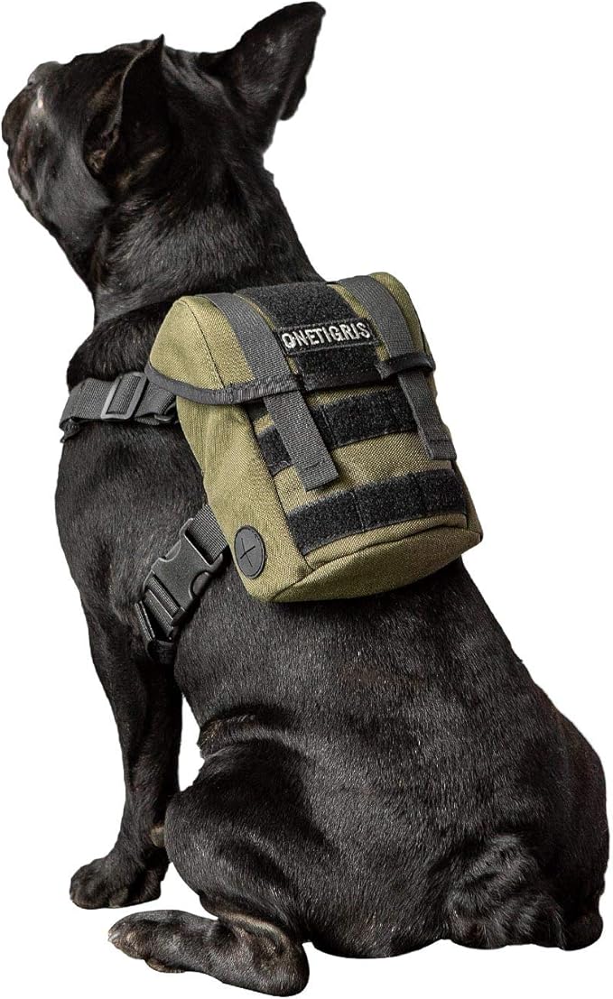 OneTigris Dog Pack, Backpack Durable Small Medium Dog Pack with Litter Bag Exit for Camping Hiking Daily Walking (Ranger G...