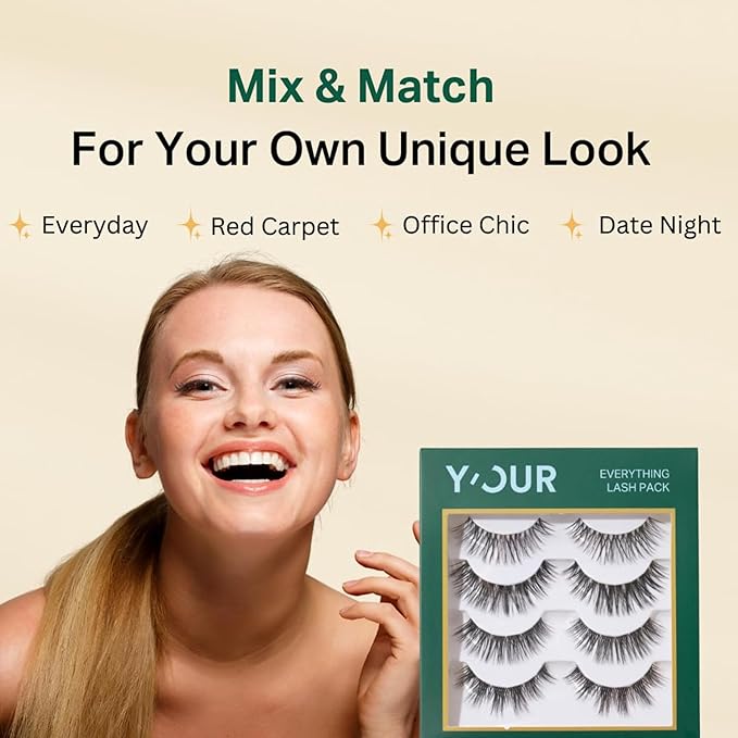 Y’OUR Luxury Lashes Duo | Reusable Lash Cluster with Long-Lasting Lash Glue | Lightweight, Cruelty-Free, Comfortable 4–7 Day Wear | Salon-Quality DIY Lash Extensions at Home for Every Eye Shape