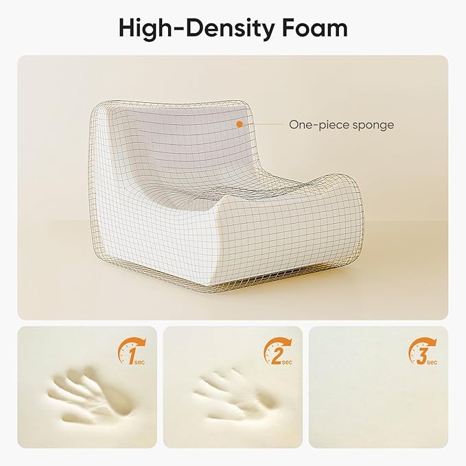 OTDMEL Bean Bag Chair for Adults, Fireside Togo Chair, BeanBag Chairs for Teens with High-Resilience Memory Foam, Non-Slip Base Compression Floor Lounge Sofa for Living Room, Bedroom