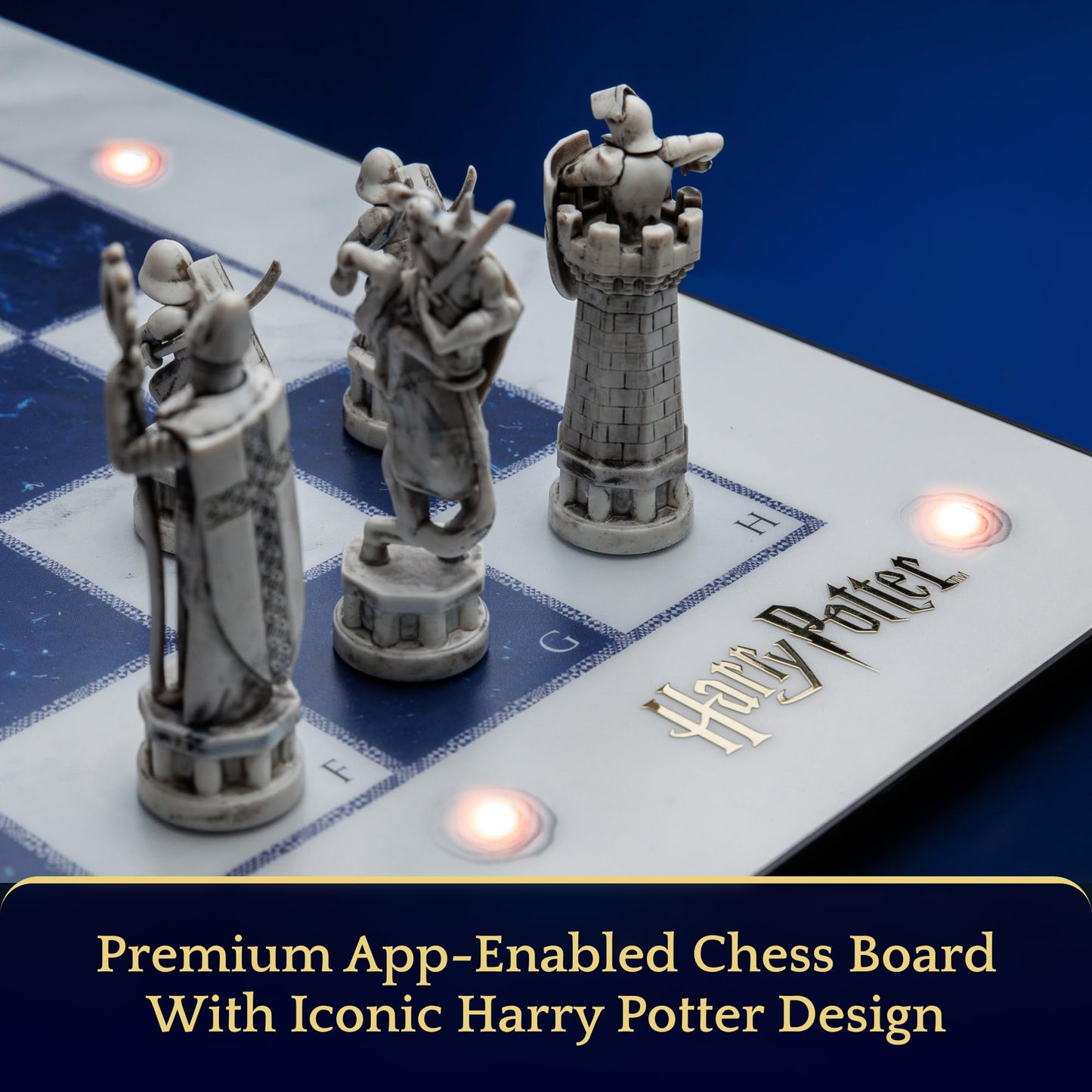 Harry Potter Electronic Chess Board Game. GoChess Mini Wizard. Light-Up Chess Set for All Skill Levels. Online Play App for Harry Potter Fans Smart Board Games Lovers