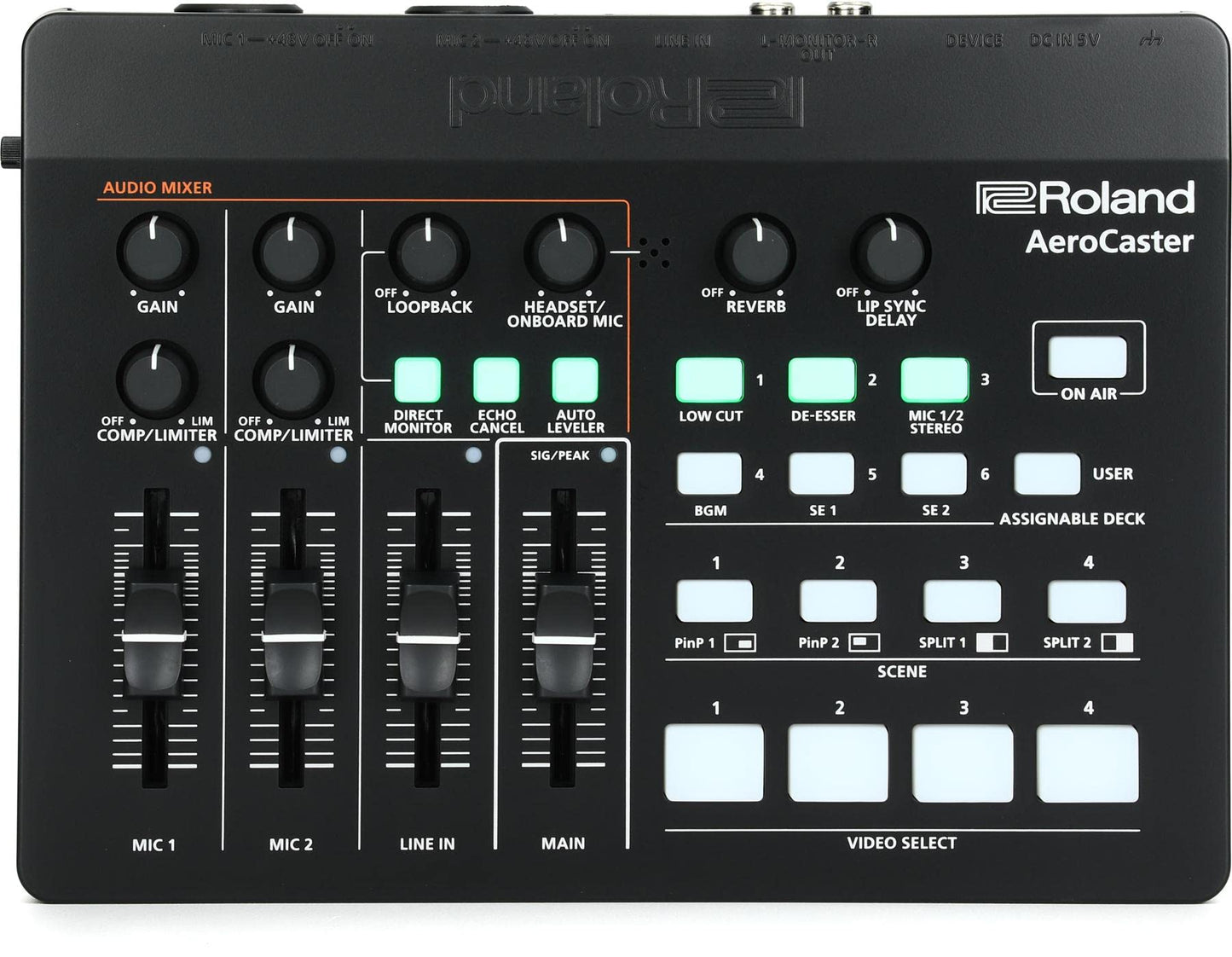 Roland Aerocaster Live Streaming System - Powerful Wireless Multi-Camera Production Solution With Hardware Controller/Audio Inte