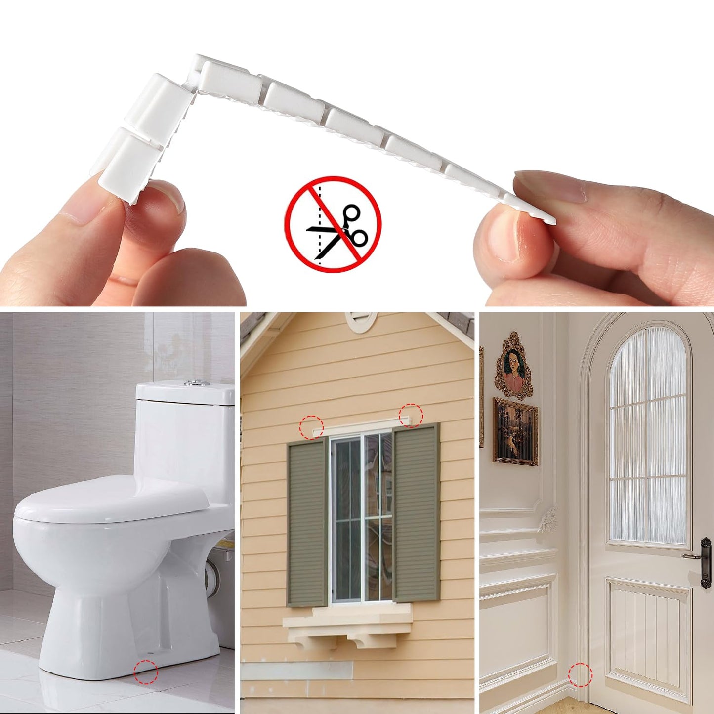 ZZJMCH 12 Pack White Multi Purpose Furniture Plastic Shims for Leveling Extreme Weight Capacity Wedges Easy to Snap Cut-to-fit Size Leveler for Toilet Shims, Doors, Windows, Sheds, Table