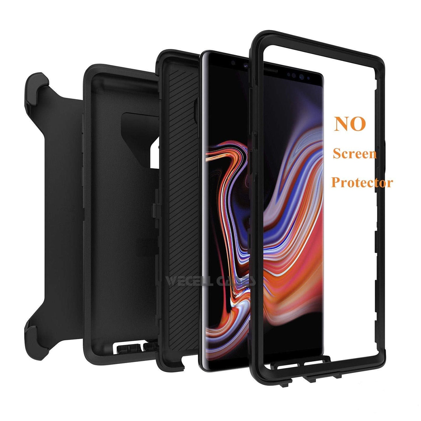 Defender Case For Samsung Galaxy Note 9,[No Screen Protector][Heavy Duty][Drop Protection] Tough Rugged Tpu Hybrid Hard Shell Ca