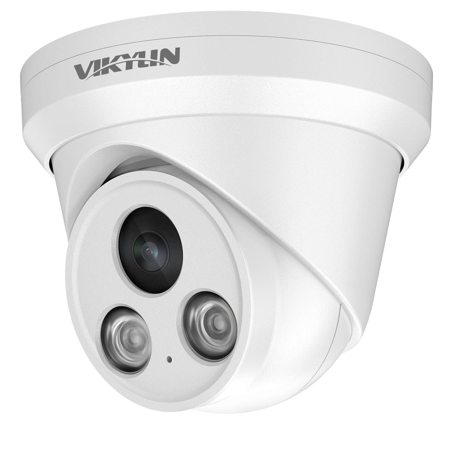 Vikylin 4Mp Poe Ip Turret Dome Camera With Microphone/Audio, Ip Security Camera Outdoor Rated, Human Vehicle Detection, 115 Wide
