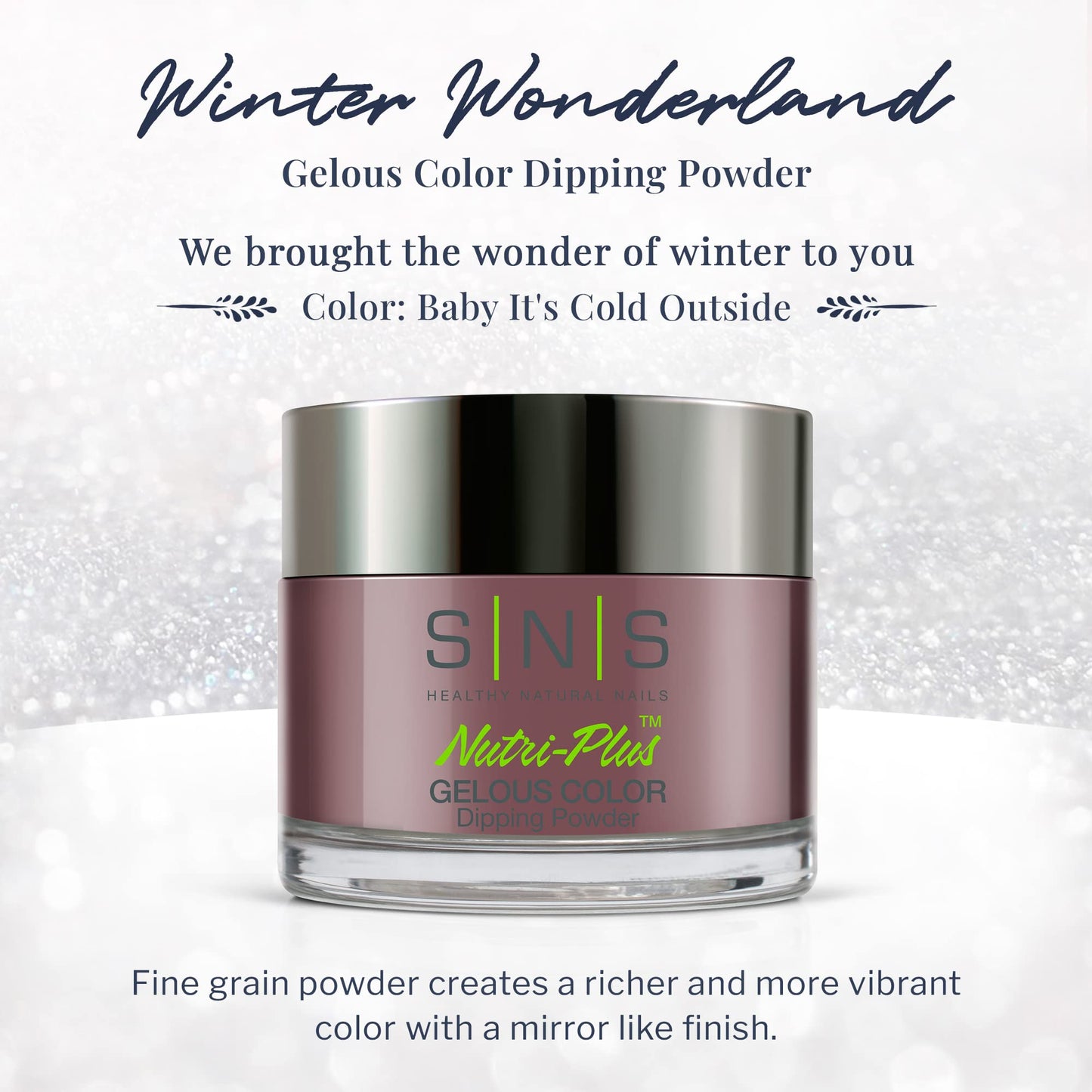 SNS Nail Dip Powder, Gelous Color Dipping Powder - Baby It's Cold Outside (Purple/Gray) - Long-Lasting Dip Nail Color Lasts up t