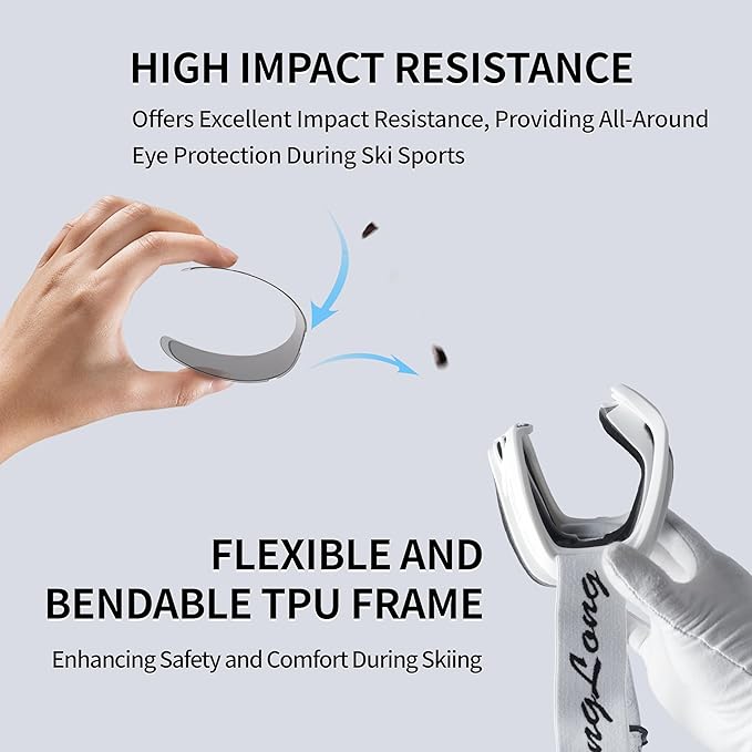 BangLong Ski Goggles, Snowboard/Snow Goggles Anti Fog UV Protection Design for Men Women Skiing, Skating,Snowmobilet,Youth
