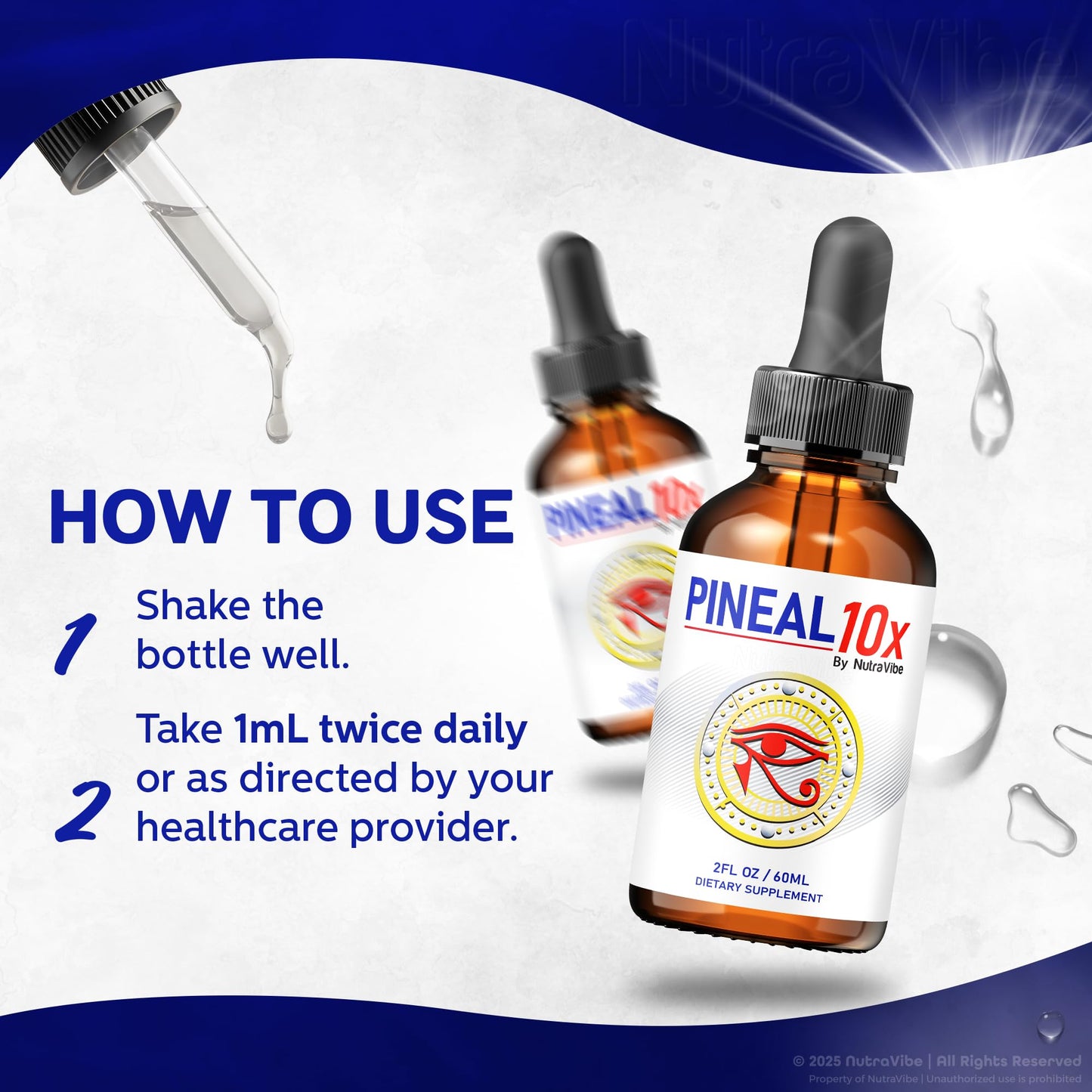 Pineal 10x Drops – Daily Support Formula with a Clean, Natural Blend to Maintain Restful Evenings, Balanced Rhythms & Relaxation | Easy-to-Use Pineal10x for Nighttime Wellness (30 Servings)