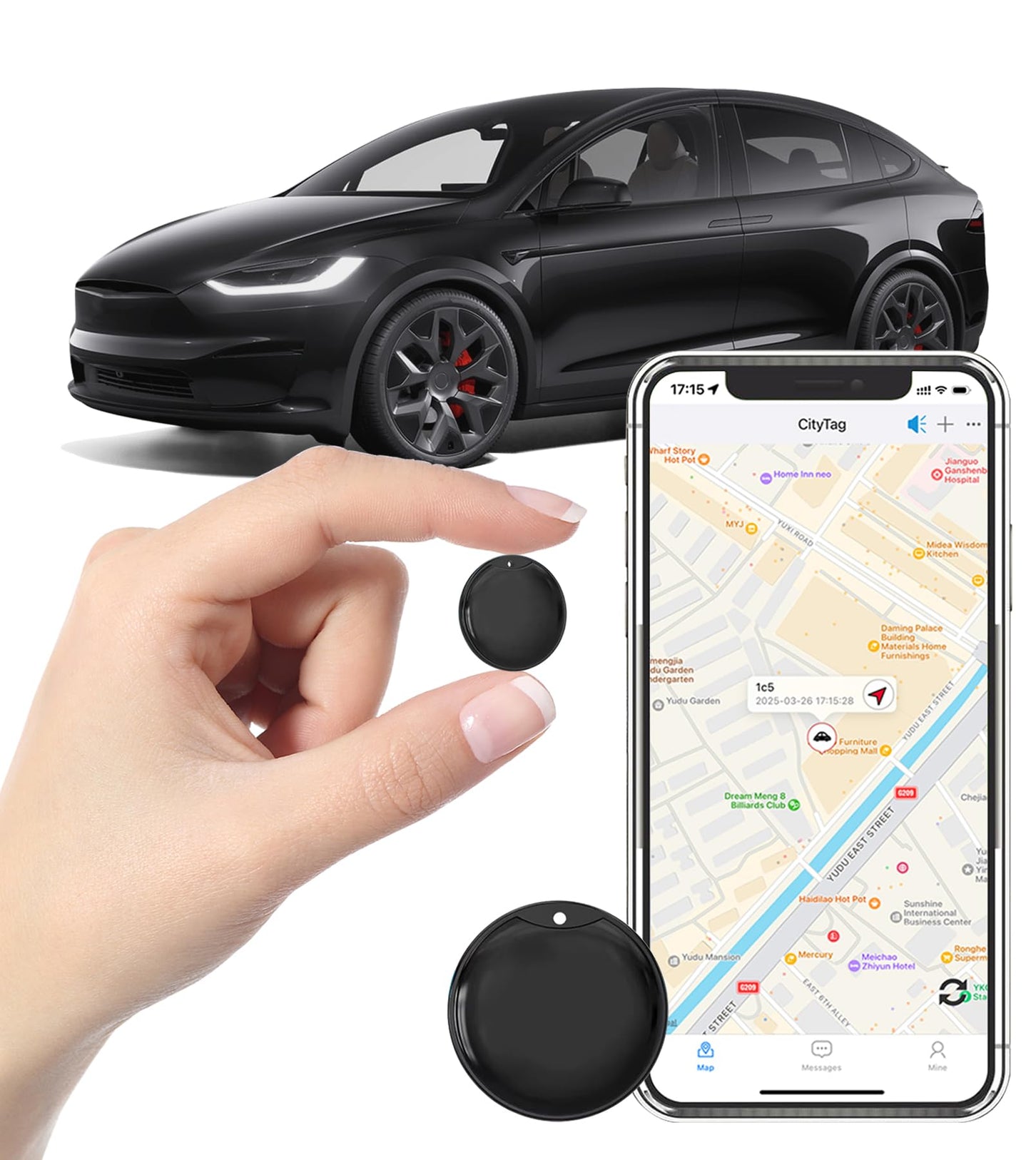 GPS Tracker for Vehicles - Car Tracker Device Hidden for Vehicles, Real-Time Mini Tracker Device for Vehicles, No Monthly Fee Su