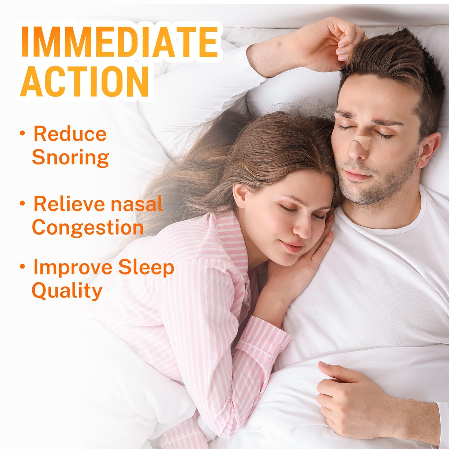 30Pcs Nasal Strips Anti Snoring, Extra Strength Nose Strips Breathing, Nose Tape for Sports and Sleep, Anti Snoring Strips Help Stop Snoring and Nasal Congestion Relief