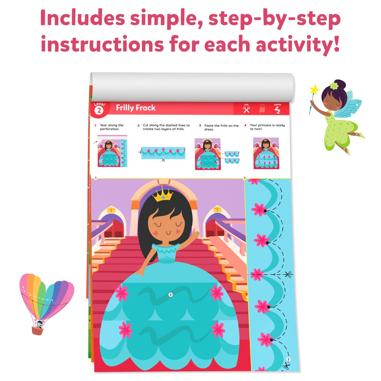 Skillmatics Scissor Skills Activity Book - Snip Snip, 25 Fun Cutting & Creative Activities for Preschoolers, 2 Child-Safe Scissors, Fine Motor Skills Craft Kit, Gifts for Kids Ages 3, 4, 5, 6, 7