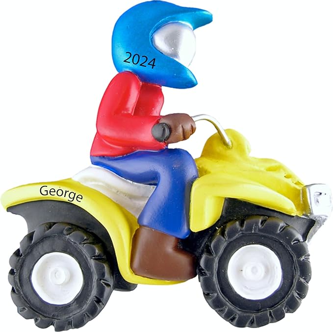 ATV Christmas Ornament 2025 Personalized 4 Wheeler or Quad Bike Gift for Boys, Teens, or Men – Custom Dirt Bike & Camping ...