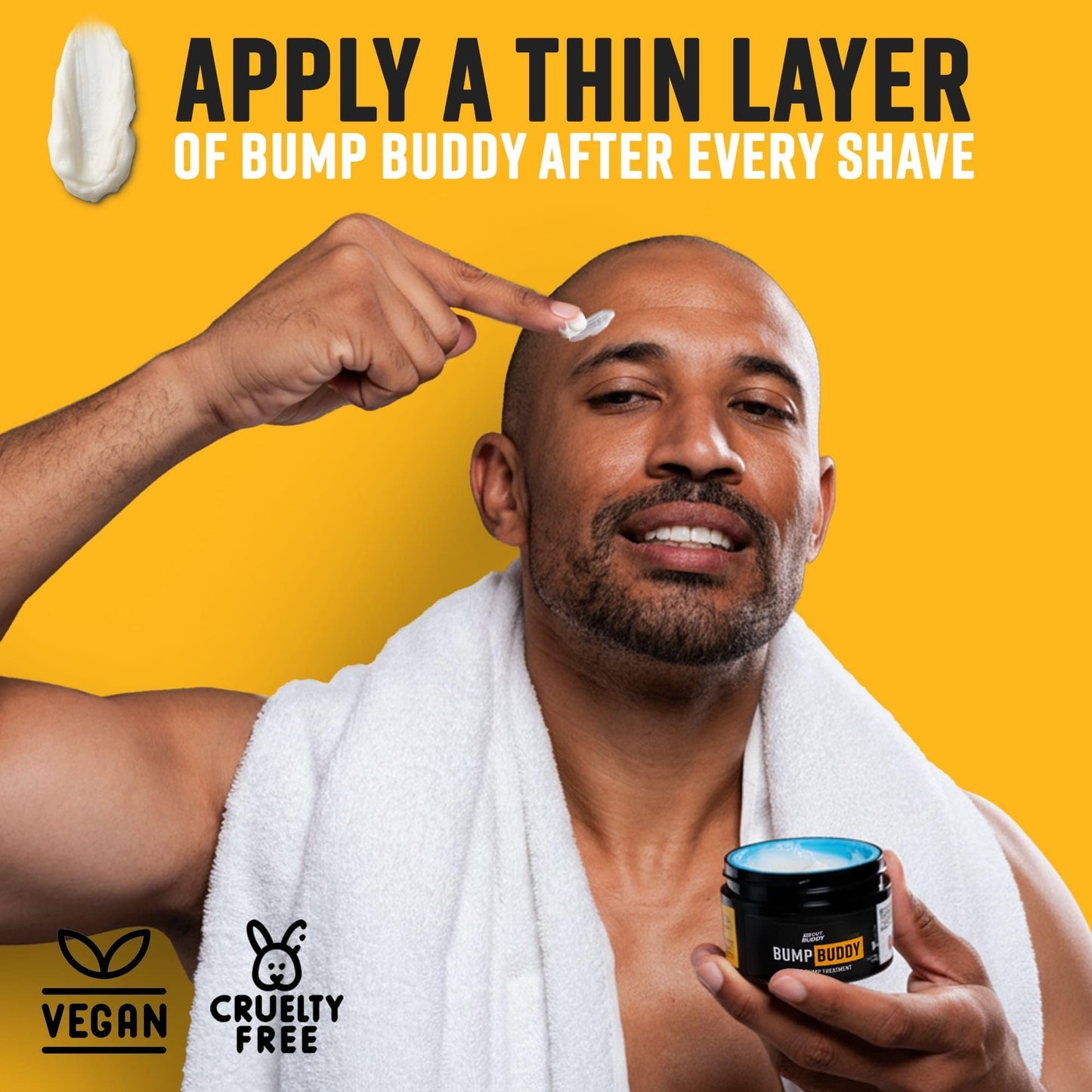 Bump Buddy After Shave Cream, Helps Reduce Razor Bumps & Discomfort Post-Shave for Head, Face, Neck, Underarms, Legs, Bikini Area, 50 ml