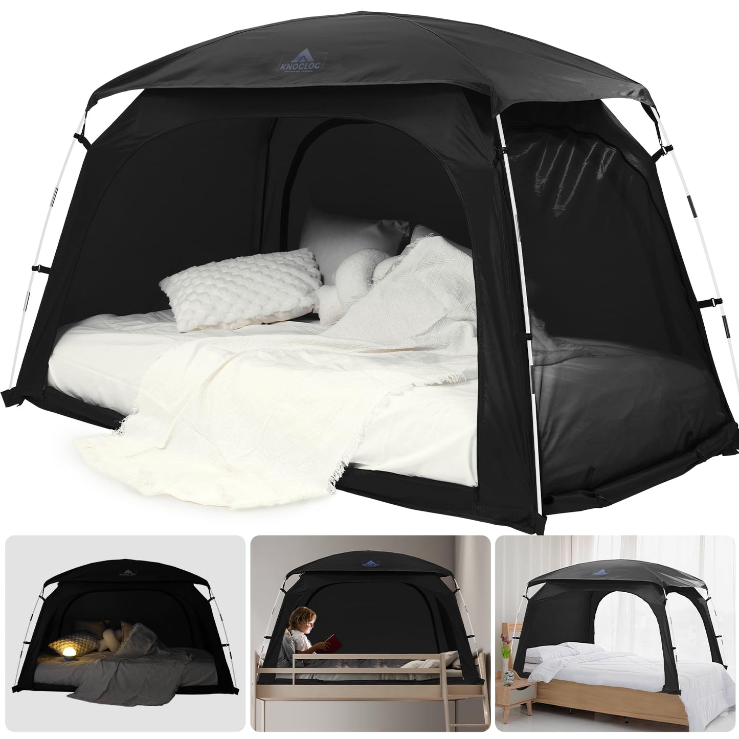 Twin Bed Tent for Kids and Toddlers, CPC Certified Bed Fort, 95% Blackout Sensory Tent for Sleeping, Calming & Privacy, Breathable & Portable, Easy to Use