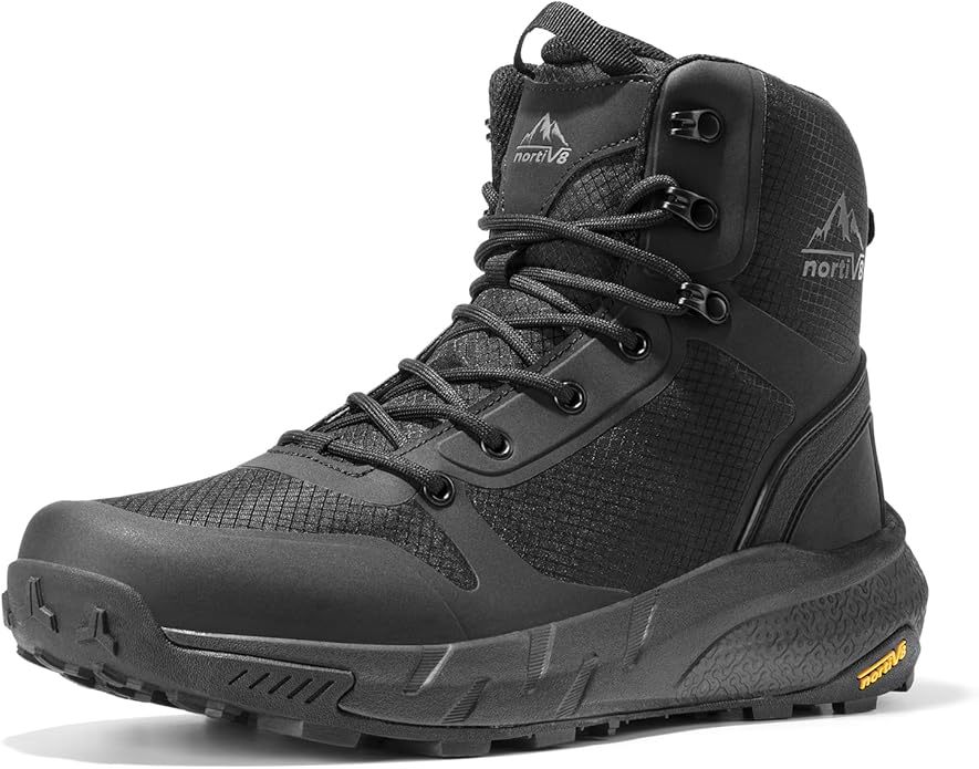 NORTIV 8 Men's Military Tactical Boot Lightweight Comfortable Boots for Work All Day Side Zipper Motorcycle Combat Hiking ...