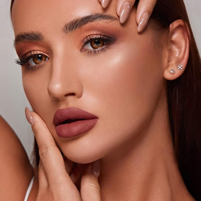 MAKI YIKA Brown Nude Lipstick for Women Color Stay Long Lasting Lipsticks, No Smudge Matte Liquid Lipstick Transferproof Waterproof Lip Stick, DINNER TIME