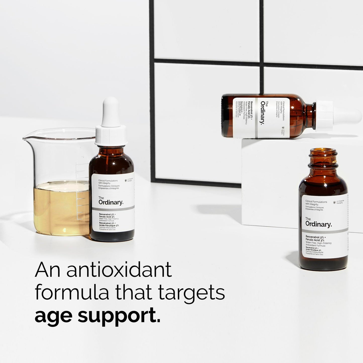 The Ordinary Resveratrol 3% + Ferulic Acid 3%, Antioxidant Serum for Anti-Aging, 1 Fl Oz