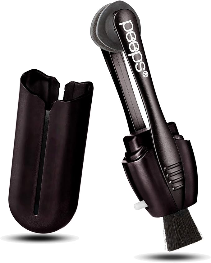 Peeps Carbon Klean Eyeglass Lens Cleaner - Efficient and Durable Carbon Microfiber Technology - Exclusively Used by NASA - 500 Uses (Black Soft Touch)