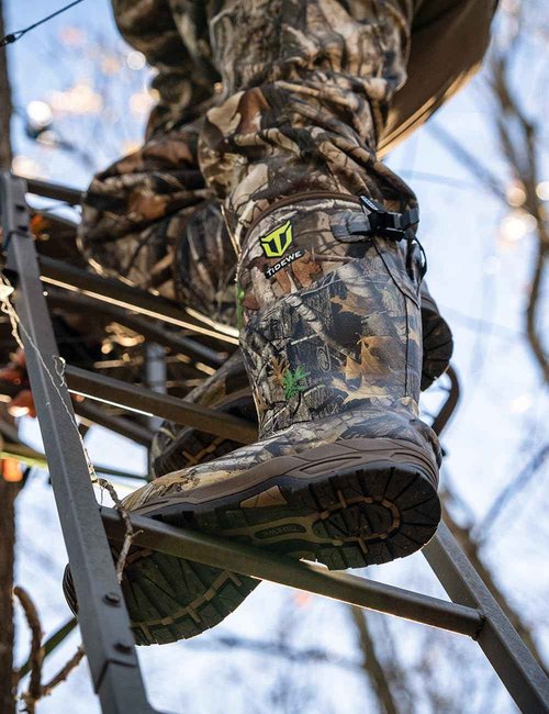 TIDEWE Rubber Hunting Boots, Waterproof Insulated Next Camo G2 Warm Rubber Boots with 7mm Neoprene, Sturdy Outdoor Hunting Boots for Men (Size 6)
