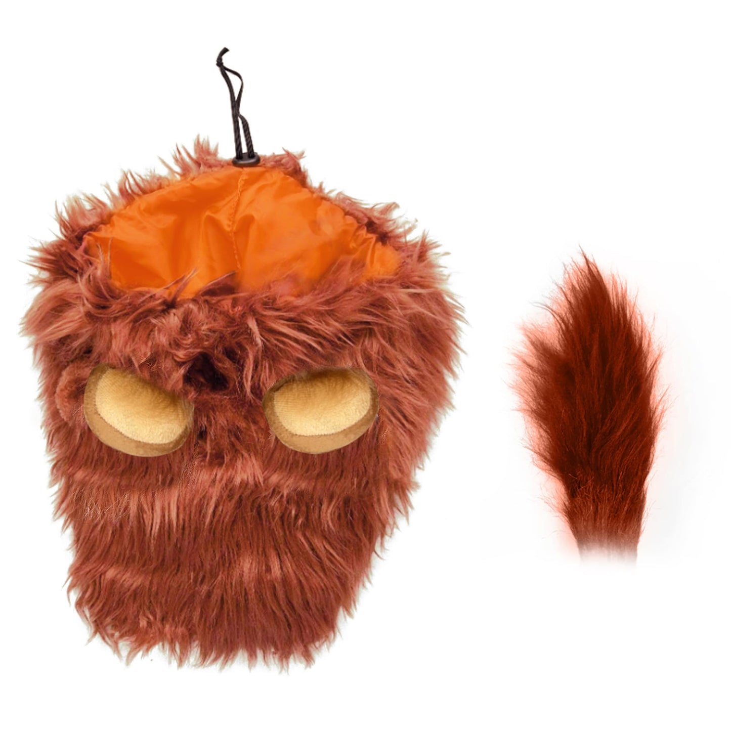 HOKABLE Lion Mane Dog Costume for Medium & Large Dogs - Realistic Lion Wig - Brown - Size M + Tail Set