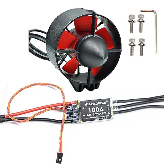 ApisQueen 24V 150KV U92 Underwater Thruster,with 100A Bi-Directional,11.8KG/26.1LBS Thrust Waterproof Brushless Motor,for ...