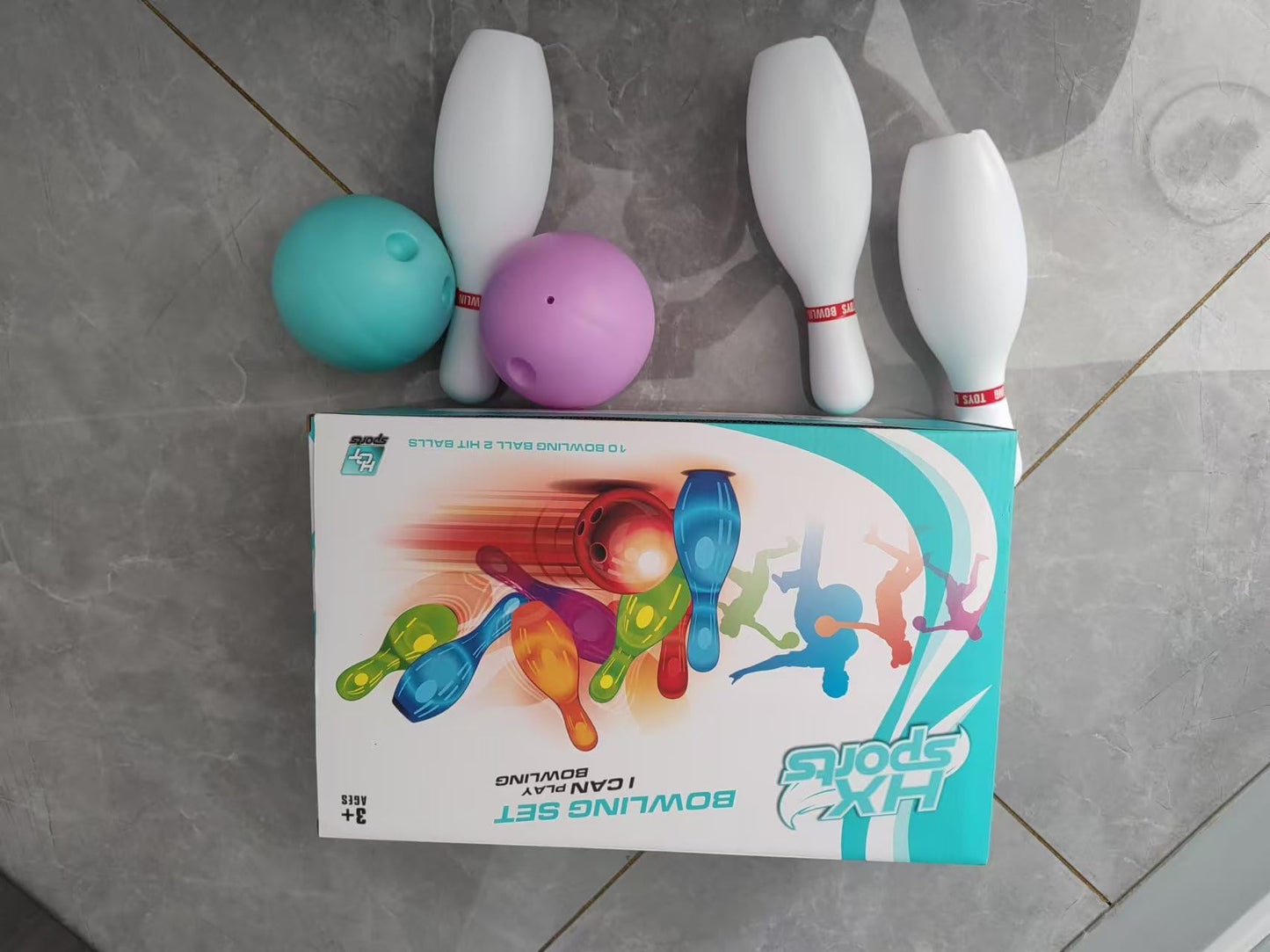 Zloveleexr Bowling Set for Kids and Adults, Bowling Balls & Pins for Outdoor and Indoor Fit Christmas Birthday Carnival Party Games, Kids Education Motor Skills Outdoor Toys