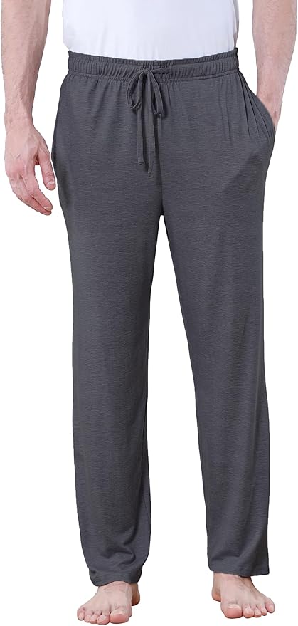 DITOK Men's Lightweight Pajama Pants Soft Lounge Sleep Joggers Adjustable Drawstring & Pockets All-Season Sleepwear