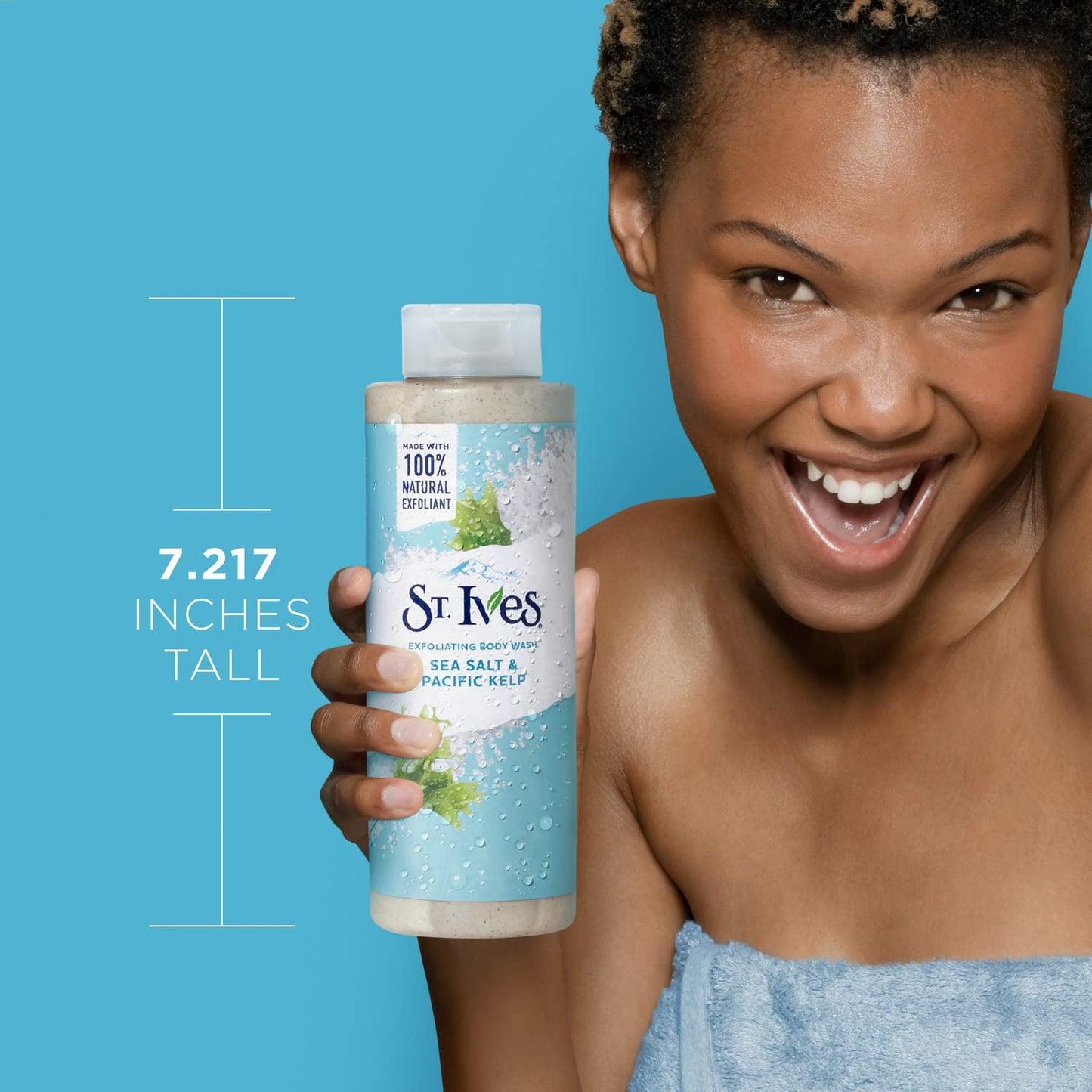 St. Ives Body Wash Variety Pack - Exfoliating Pink Lemon & Mandarin Orange 2-Pack + Sea Salt & Pacific Kelp 2-Pack, 16 Oz Ea (4