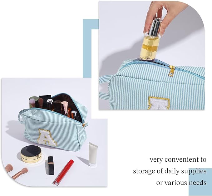 YOOLIFE Birthday Gifts for Mom, Mom Gifts from Daughter, Mother In Law Gifts, Mama Gift Idea, Personalized Gifts for Women, Initial Makeup Bag for Women, Green Z