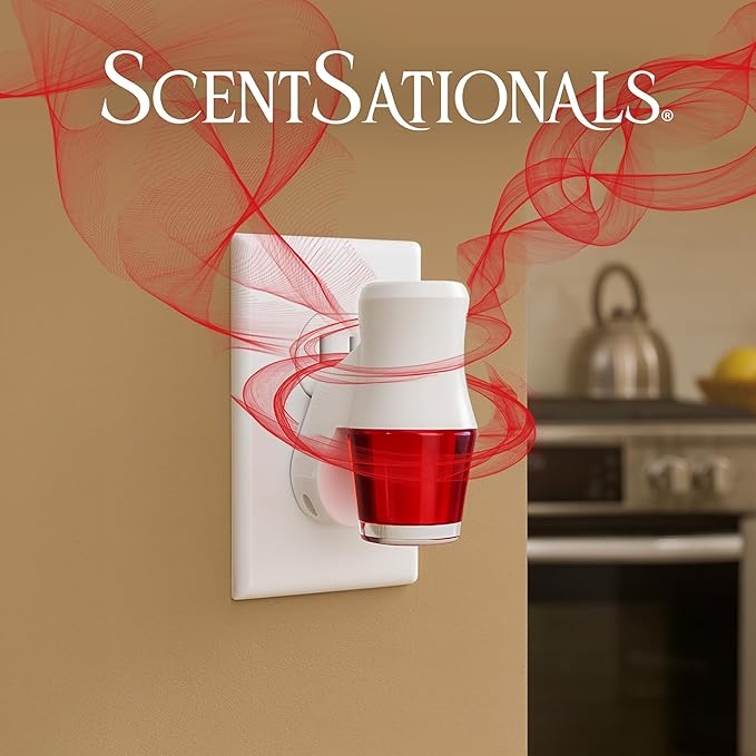 Scentsationals Fragrance Oil Plug In Air Freshener Refills 3-Pack - Peppermint Swirl - Works with Scentsationals Wall Plugs, Long-Lasting Home Fragrance, 0.8 fl oz Each, Packaging May Vary