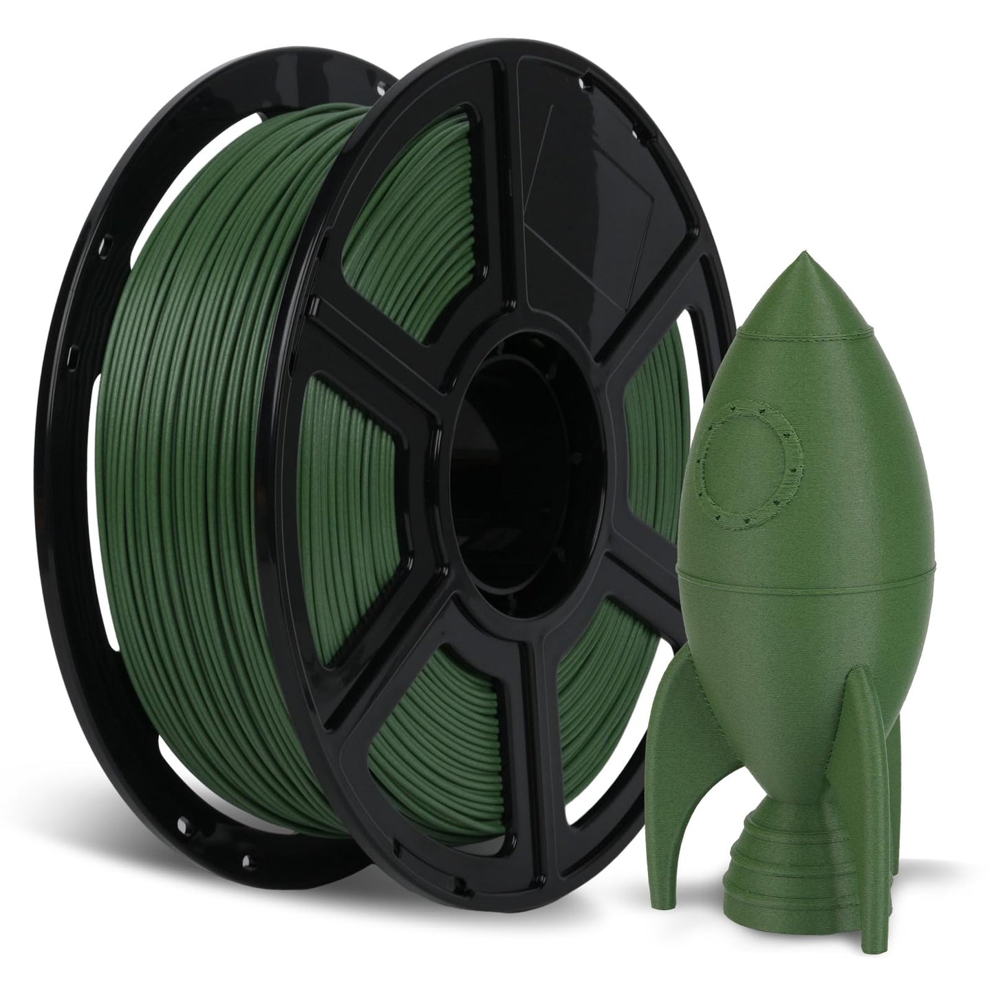 FLASHFORGE Carbon Fiber PETG Filament 1.75mm Grass Green, Reinforced 3D Printer Filament 1kg, Lightweight & High-Strength PETG-C