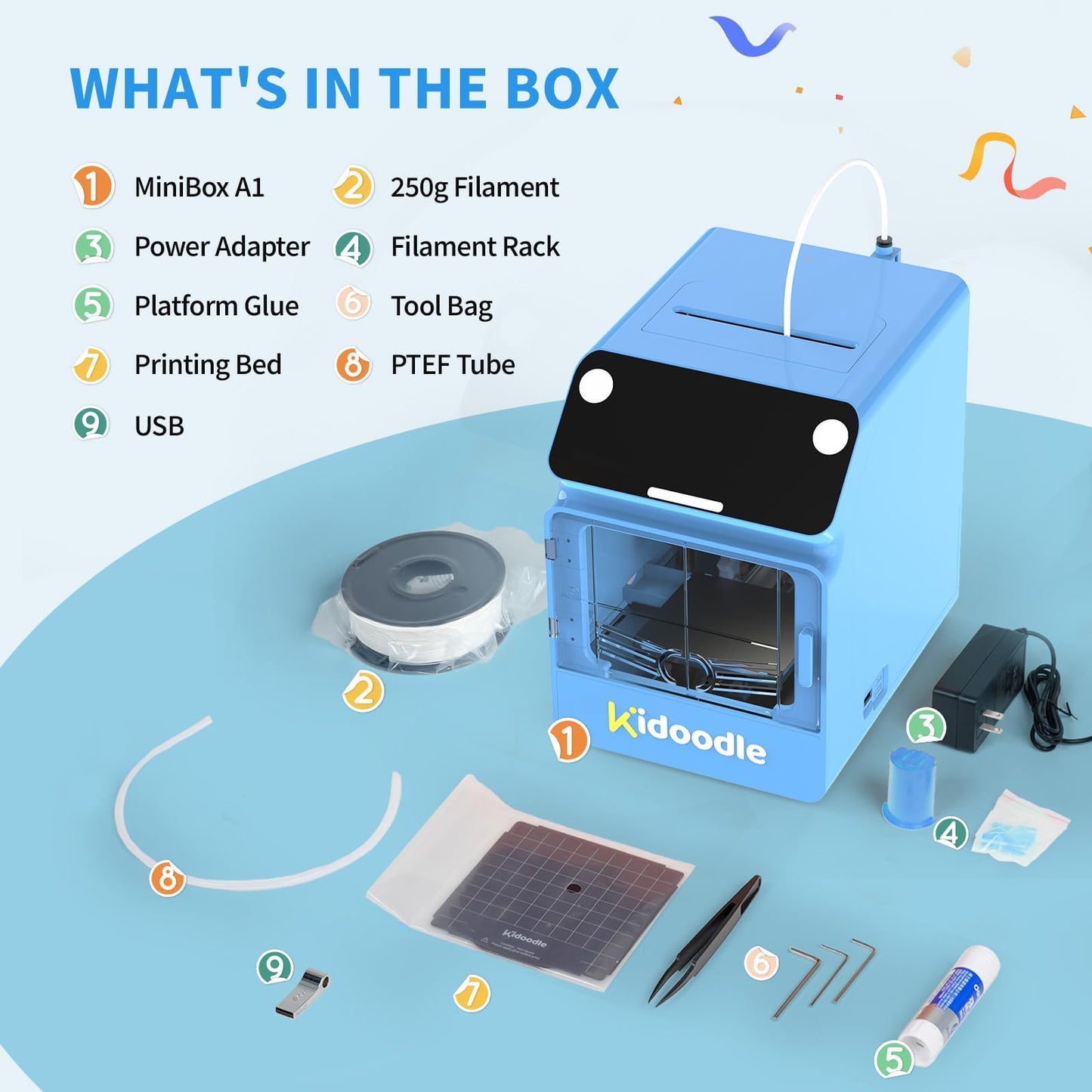 Kidoodle 3D Printer for Kids - Toy 3D Printers, Huge Toy Library Weekly Update, Wi-Fi & App Control, Up to 600mm/s Faster Printing Speed, Mini 3D Printer Kids, Safe for Children, Easy to Use