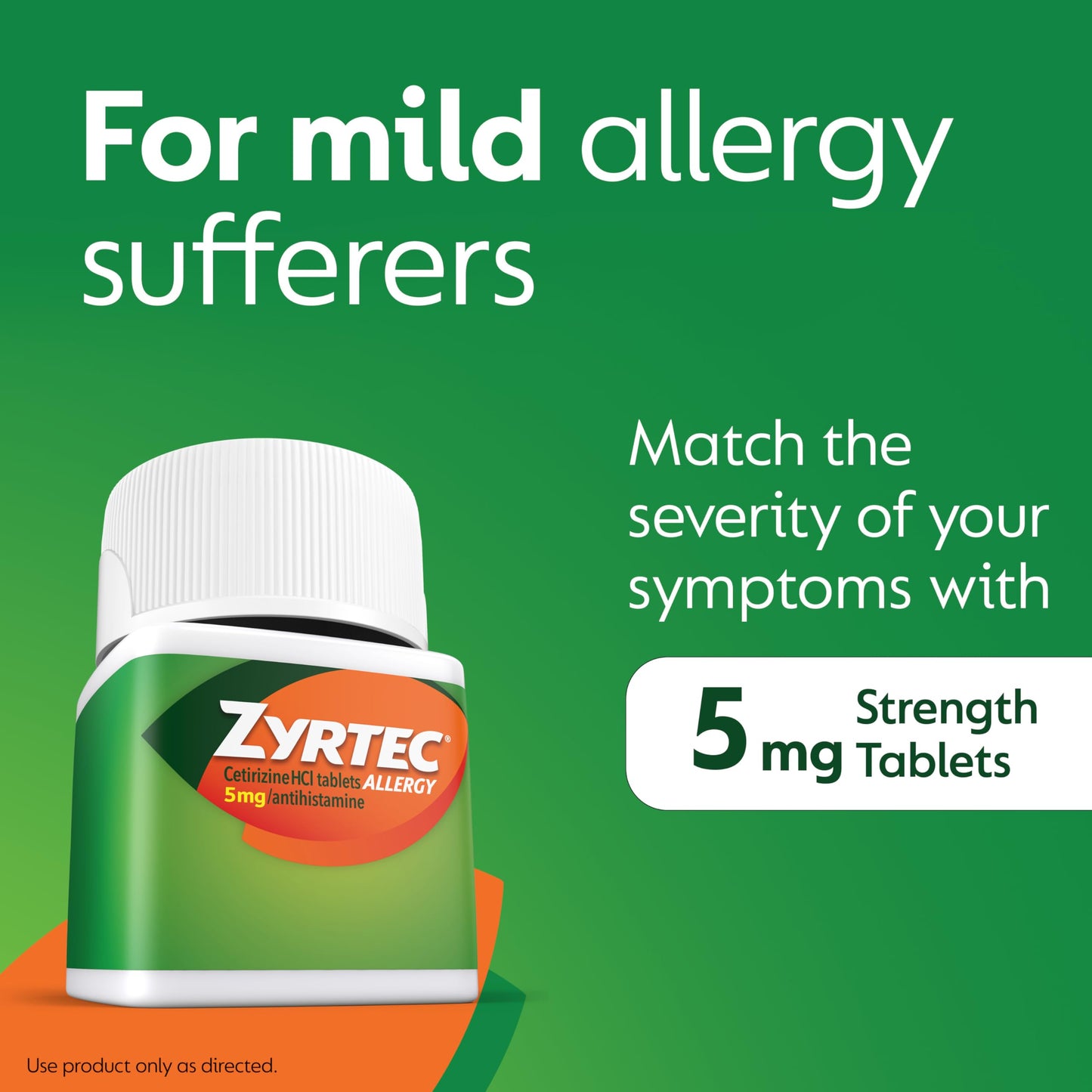 Zyrtec 24 Hour Allergy Relief Tablets, Indoor & Outdoor Allergy Medicine for Adults with 5 mg Cetirizine Hydrochloride, Relief of Runny Nose, Sneezing, Itchy Eyes, Plus Dust, Mold & Pet Dander, 35 ct