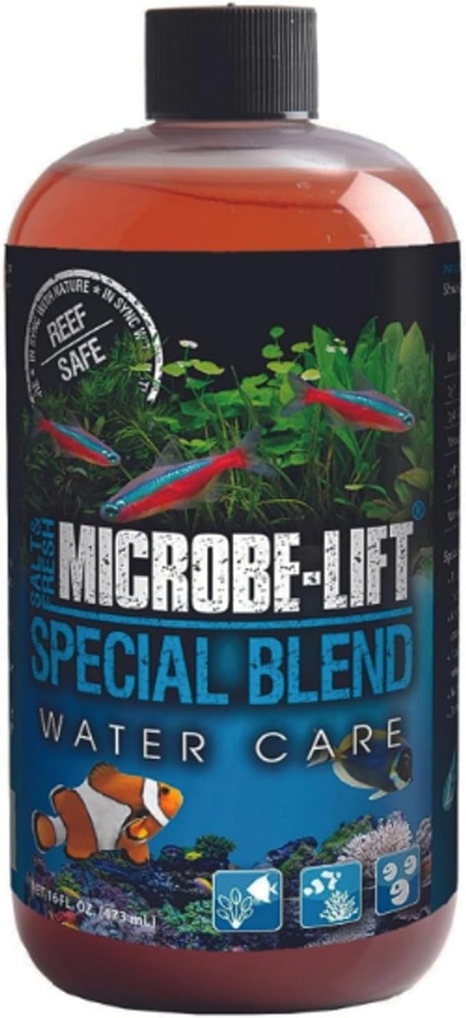 MICROBE-LIFT Special Blend Aquarium Treatment, Fish Tank Water Conditioner for Freshwater and Saltwater Tanks, Helps with ...