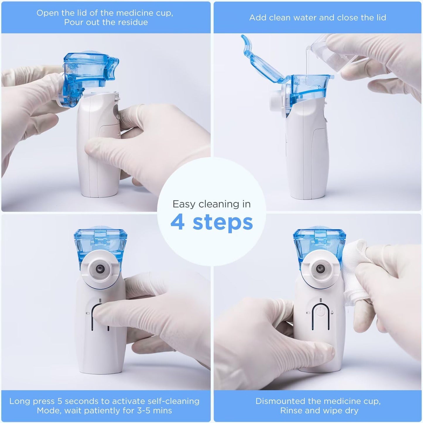 Portable Nebulizer - Nebulizer Machine for Adults and Kids, Mesh Nebulizer with Mouthpiece, Kids and Adults Mask for Travel and Home Usage