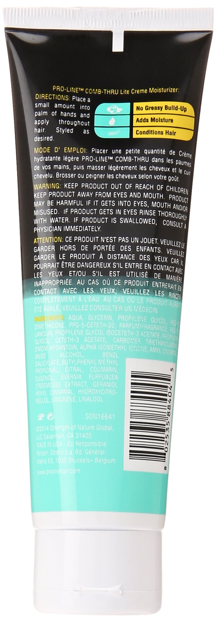 Pro-Line Comb Thru Lite Creme Conditioner for Men, 4 Ounce
