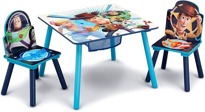 Delta Children Kids Table and Chair Set With Storage (2 Chairs Included) - Ideal for Arts & Crafts, Snack Time, Homeschool...