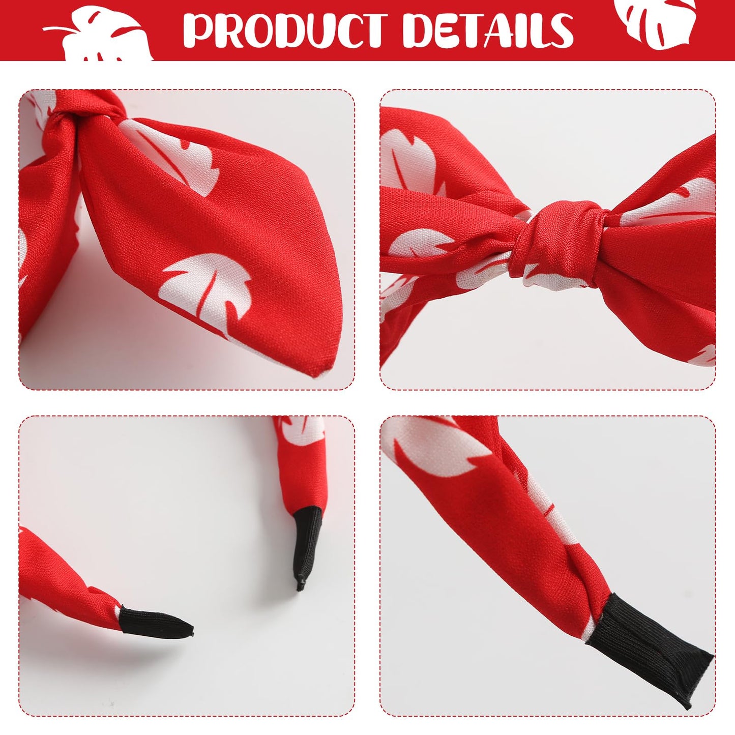 Hawaiian Bow Headband Tropical Leaf Headwear Halloween Costume Hair Accessories Luau Party Hairband