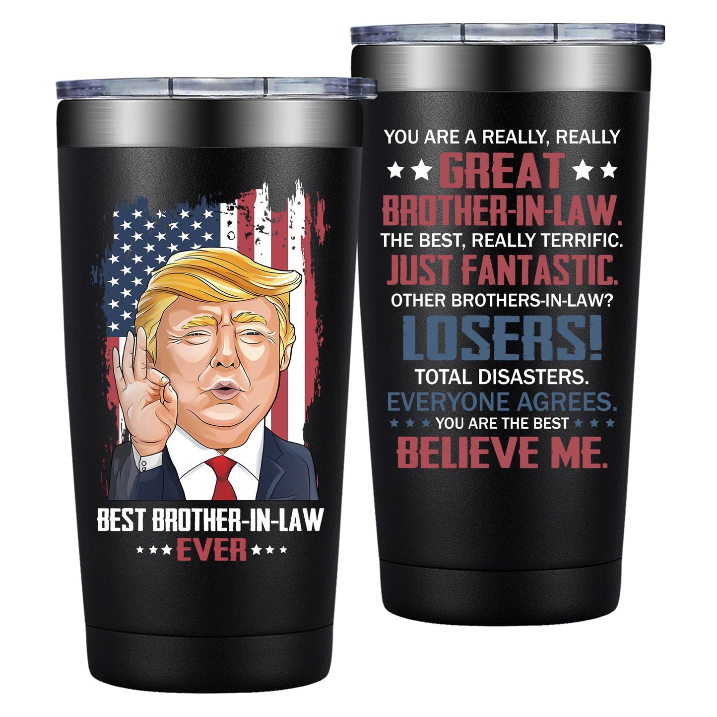 Grifarny Brother in Law Gifts - Christmas, Fathers Day, Birthday Gifts for Brother in Law - You Are a Really Really Great Best BrotherinLaw Tumbler Cup 20oz