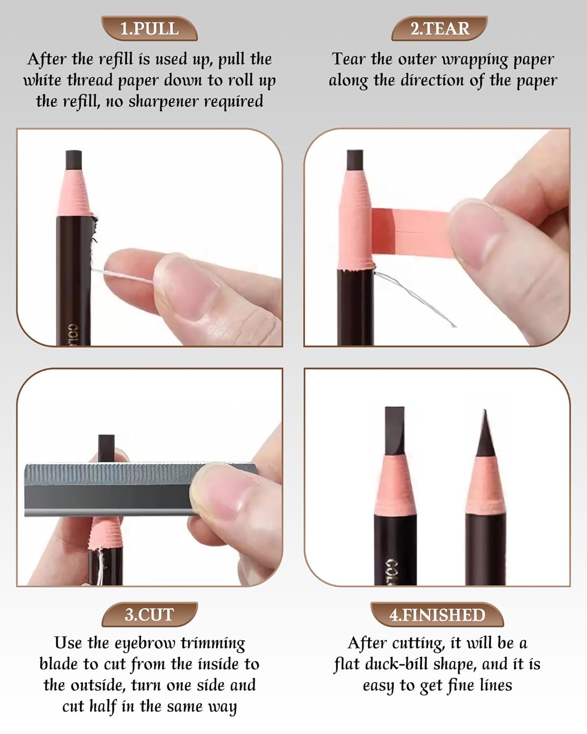 12 Piece Gray Waterproof Eyebrow Pencils for Women w/Microblading Eyebrow Pencil & Brow Trimming Supplies Kit Permanent Eye Brow Liners Set For Salon-Quality Shaping & Filling Of Marks