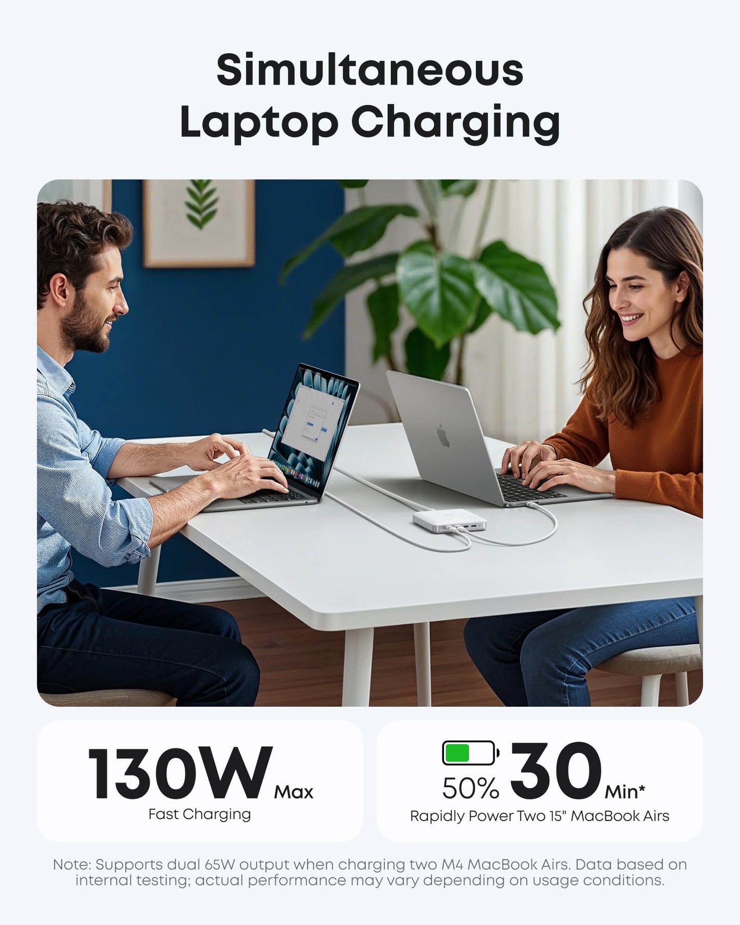 Anker Nano Charging Station, 130W Fast Charging, 6-Port Slim Usb C Charger With 4 Usb C, 2 Usb A Ports, Compact, For Iphone 17,