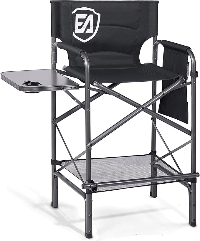 EVER ADVANCED 30.7" Seat Height Directors Chair for Makeup Artist with Side Table Easy Get in Out for Elderly Tall Camping...
